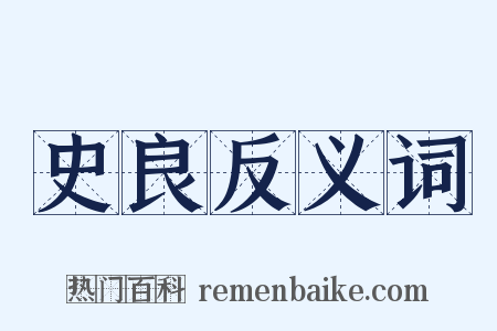 史良反义词是什么意思的图片